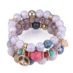 European and American retro palm love bracelet